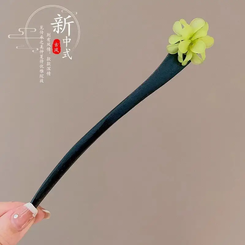 Lotus Drop Glaze Hairpin for Daily Updo