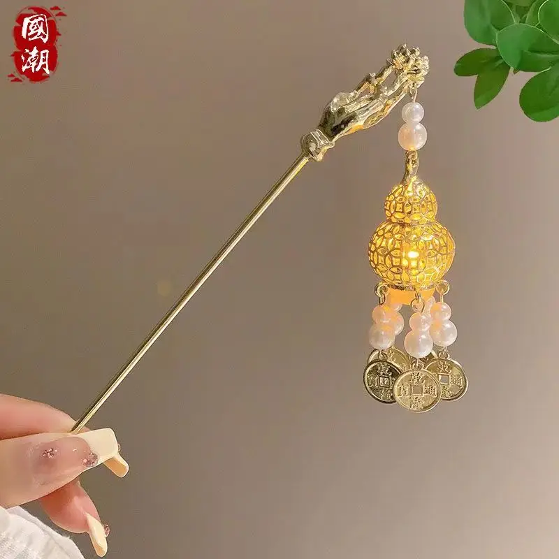 Lotus Drop Glaze Hairpin for Daily Updo
