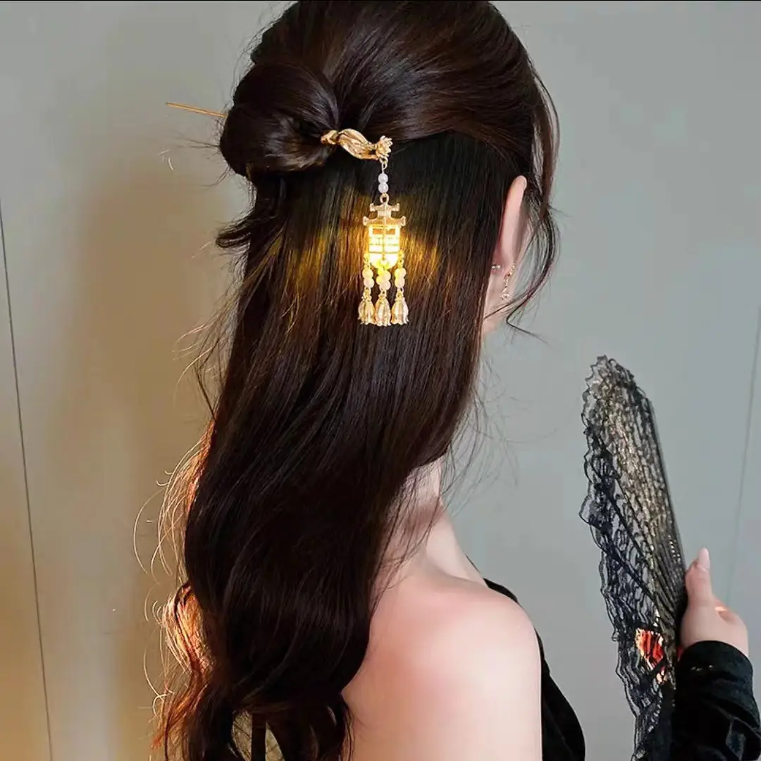 Lotus Drop Glaze Hairpin for Daily Updo