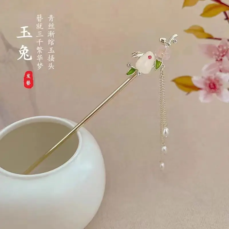 Lotus Drop Glaze Hairpin for Daily Updo
