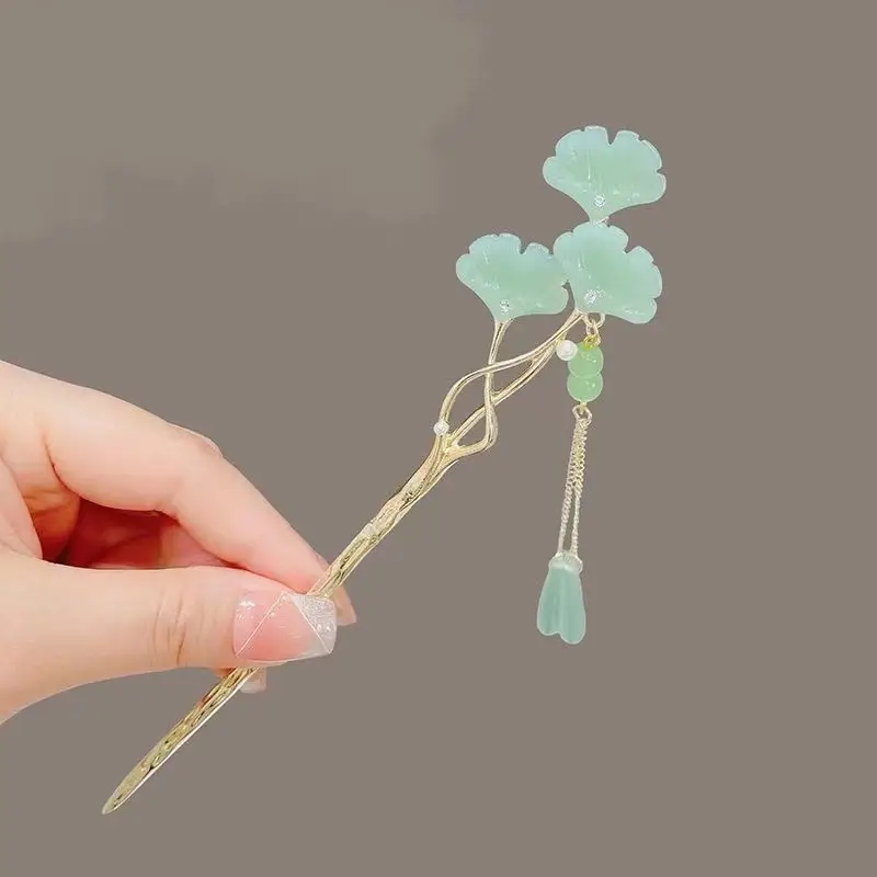 Lotus Drop Glaze Hairpin for Daily Updo