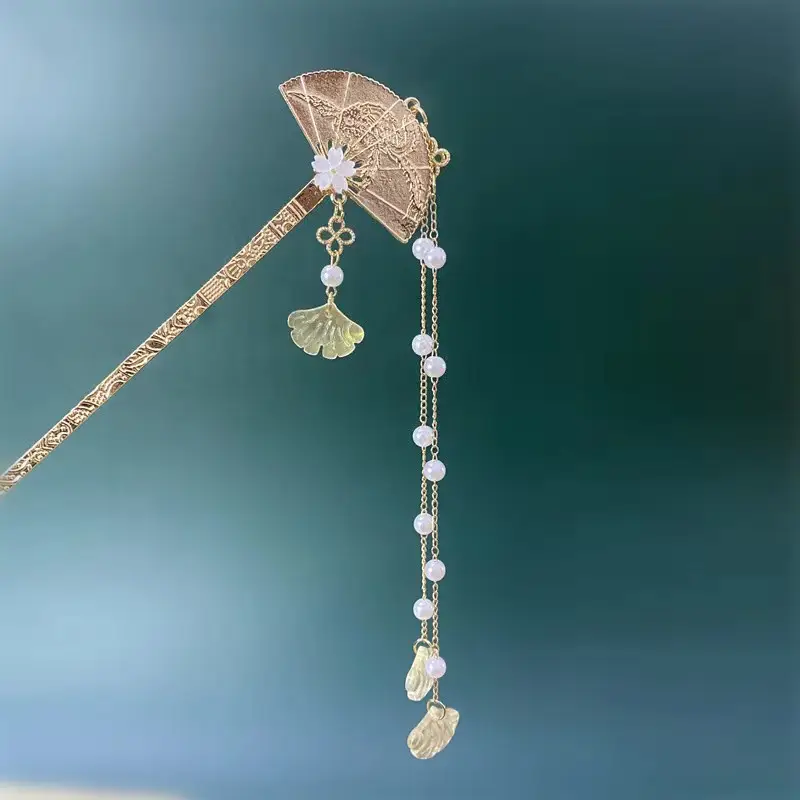 Lotus Drop Glaze Hairpin for Daily Updo