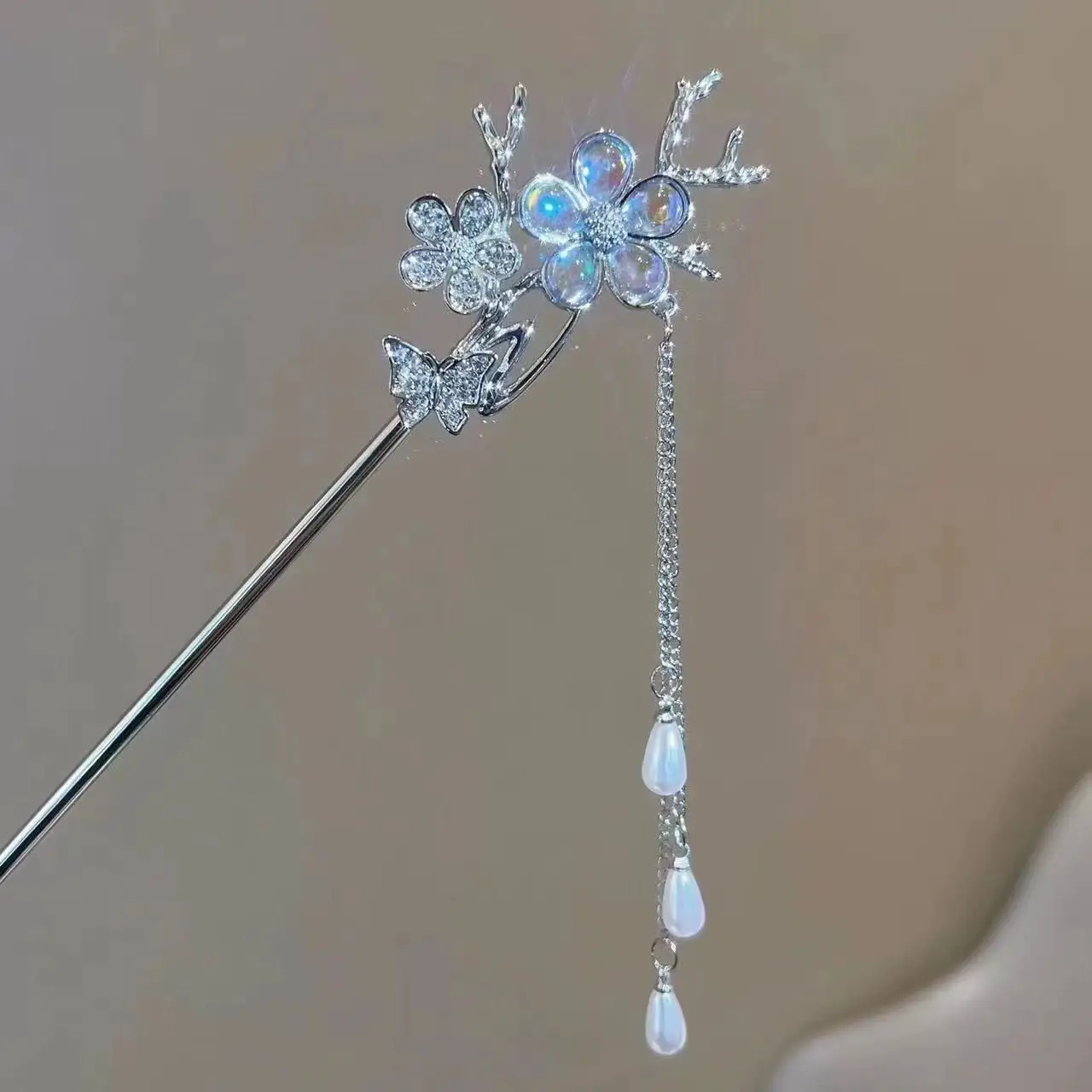 Lotus Drop Glaze Hairpin for Daily Updo