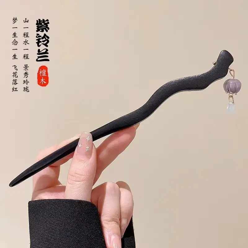 Lotus Drop Glaze Hairpin for Daily Updo