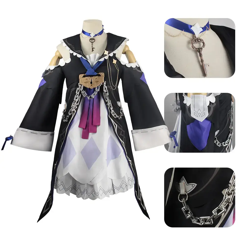 Black Tower Cosplay Suit for Girls with Accessories - Image 3