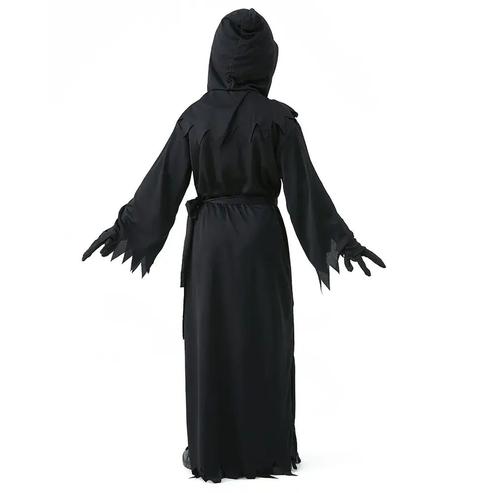 Halloween Ghost Red Eye Death Costume Scythe Suit - Image 9