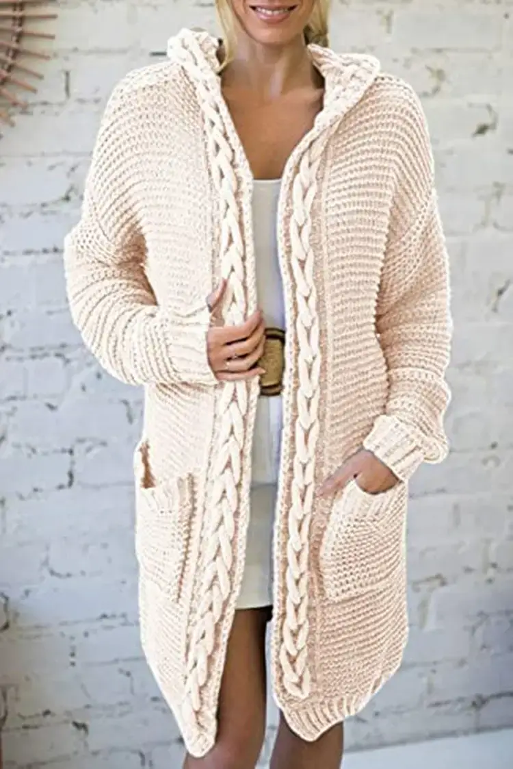 Pink Knitted Crossbody Cardigan for Women — feature 15