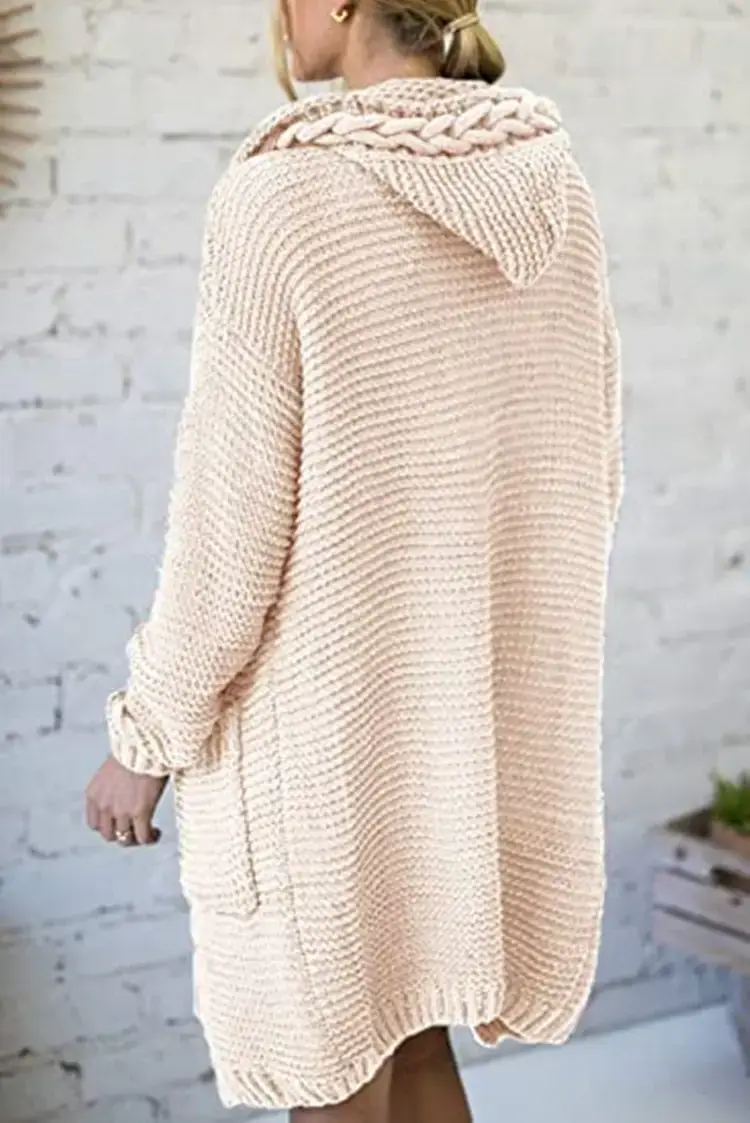 Pink Knitted Crossbody Cardigan for Women — feature 16