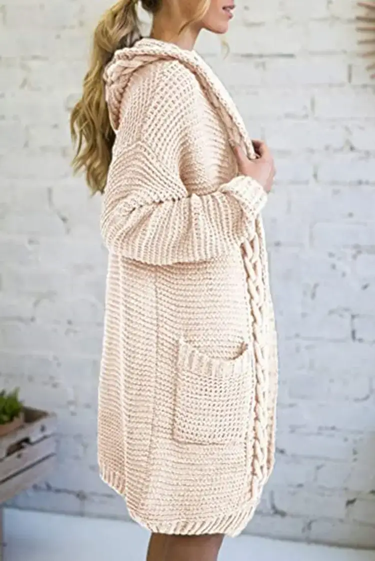 Pink Knitted Crossbody Cardigan for Women — feature 22