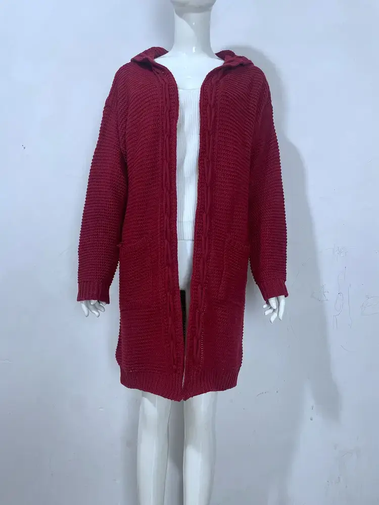 Pink Knitted Crossbody Cardigan for Women — feature 29