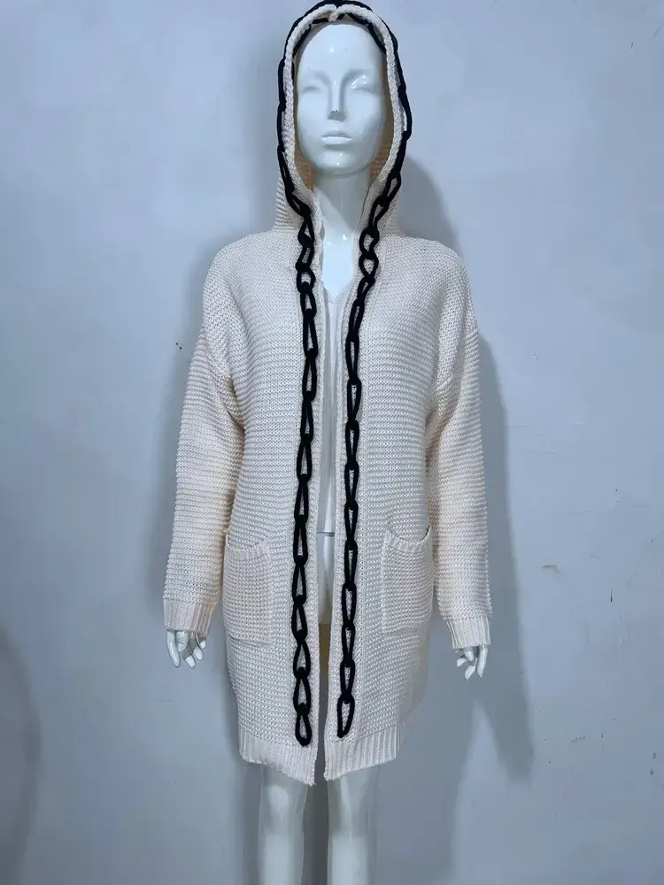 Pink Knitted Crossbody Cardigan for Women — feature 35