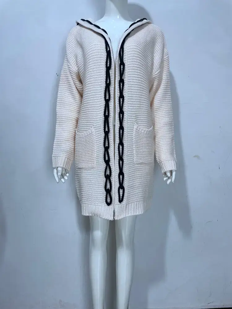 Pink Knitted Crossbody Cardigan for Women — feature 36
