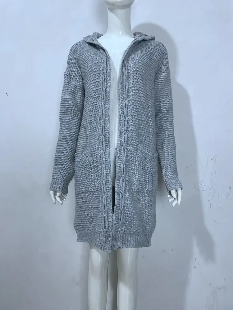 Pink Knitted Crossbody Cardigan for Women — feature 4