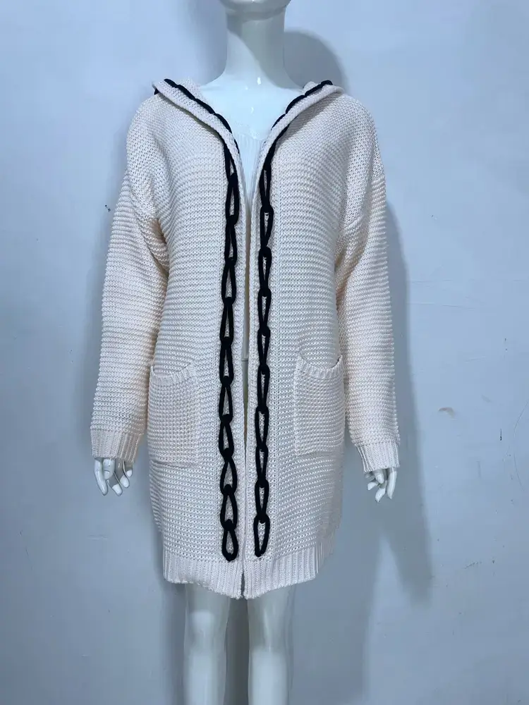 Pink Knitted Crossbody Cardigan for Women — feature 5