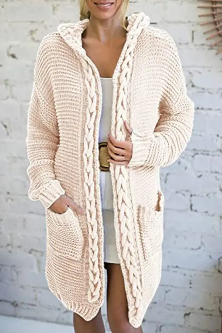 Pink Knitted Crossbody Cardigan for Women — feature 9