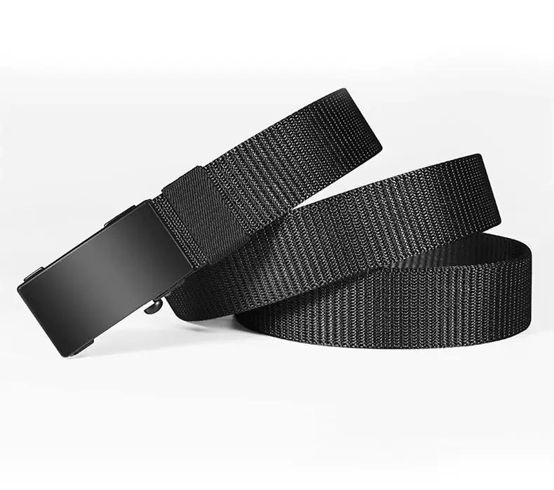 Men's Black Canvas Belt with Automatic Buckle โ feature 10