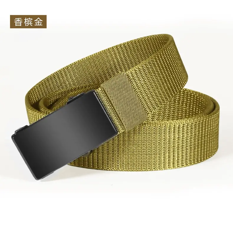 Men's Black Canvas Belt with Automatic Buckle โ feature 11