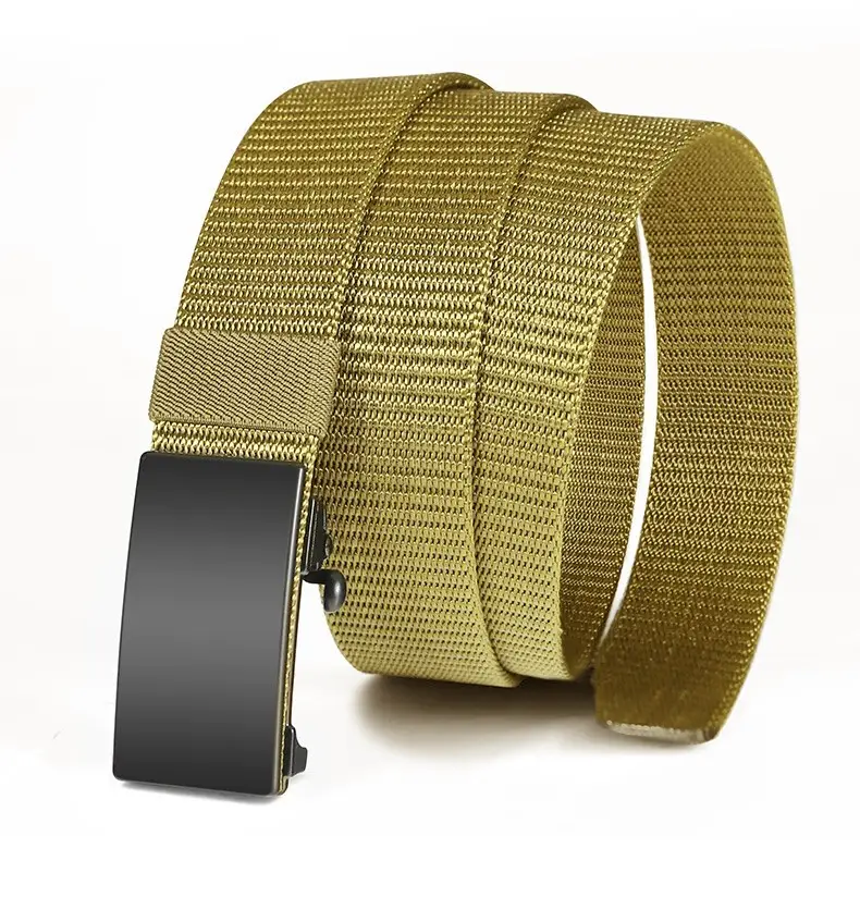 Men's Black Canvas Belt with Automatic Buckle โ feature 12