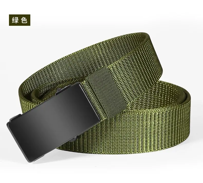 Men's Black Canvas Belt with Automatic Buckle โ feature 13