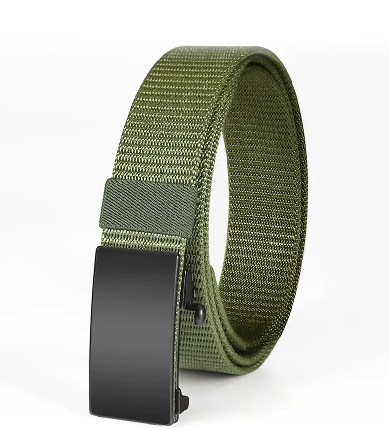 Men's Black Canvas Belt with Automatic Buckle โ feature 14