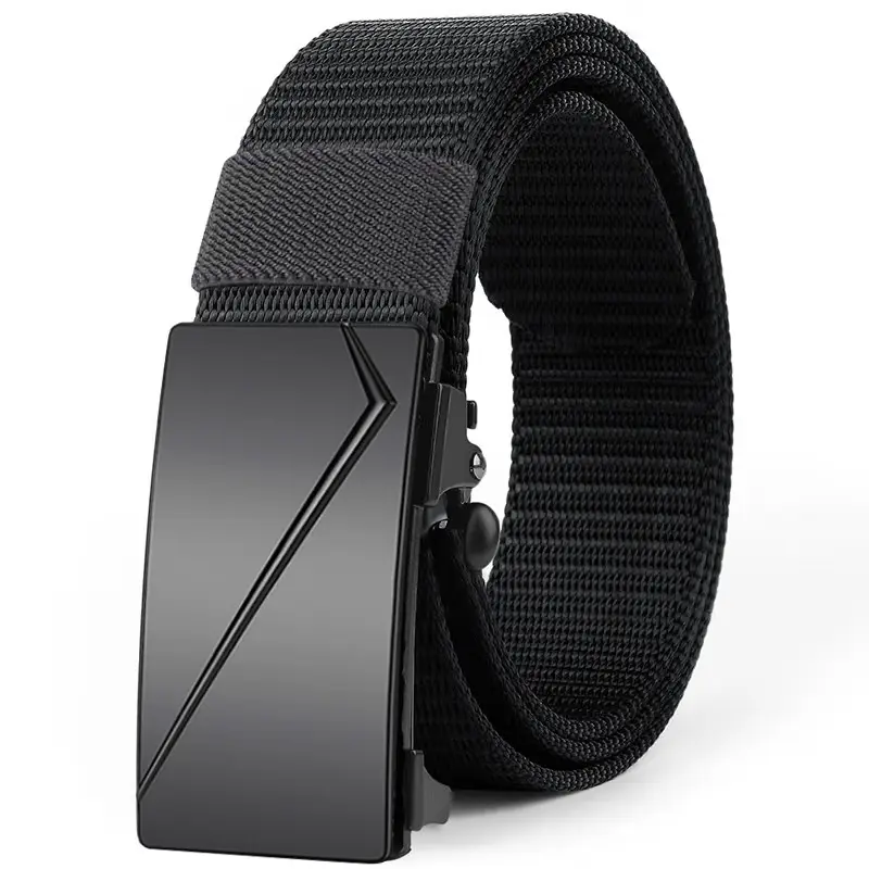 Men's Black Canvas Belt with Automatic Buckle - Image 12