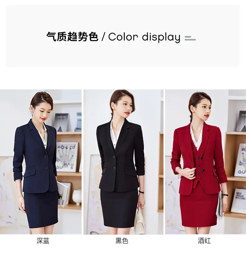 Black Professional Vest for Women British Style Workwear Suit — feature 10