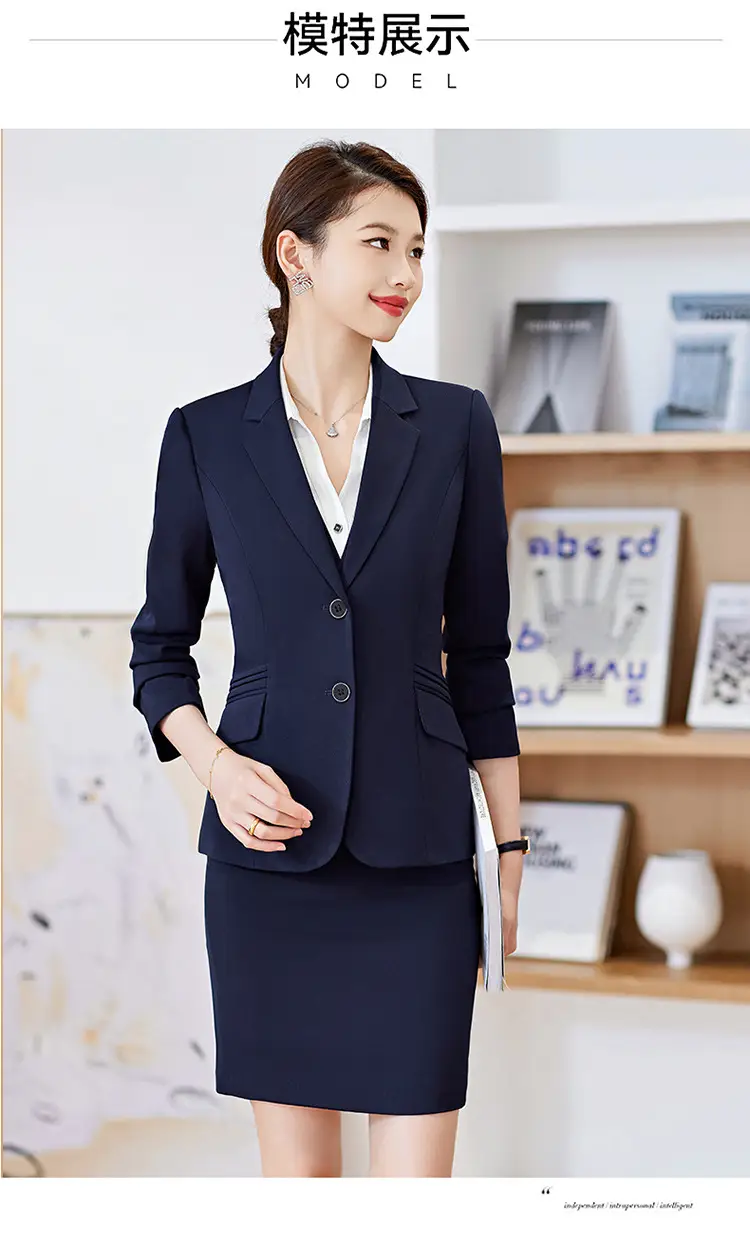 Black Professional Vest for Women British Style Workwear Suit — feature 14