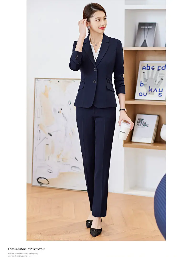 Black Professional Vest for Women British Style Workwear Suit — feature 15
