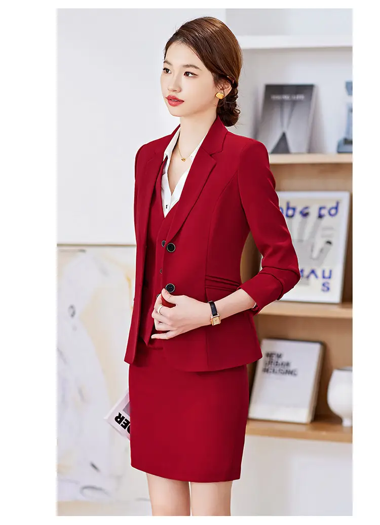 Black Professional Vest for Women British Style Workwear Suit — feature 23