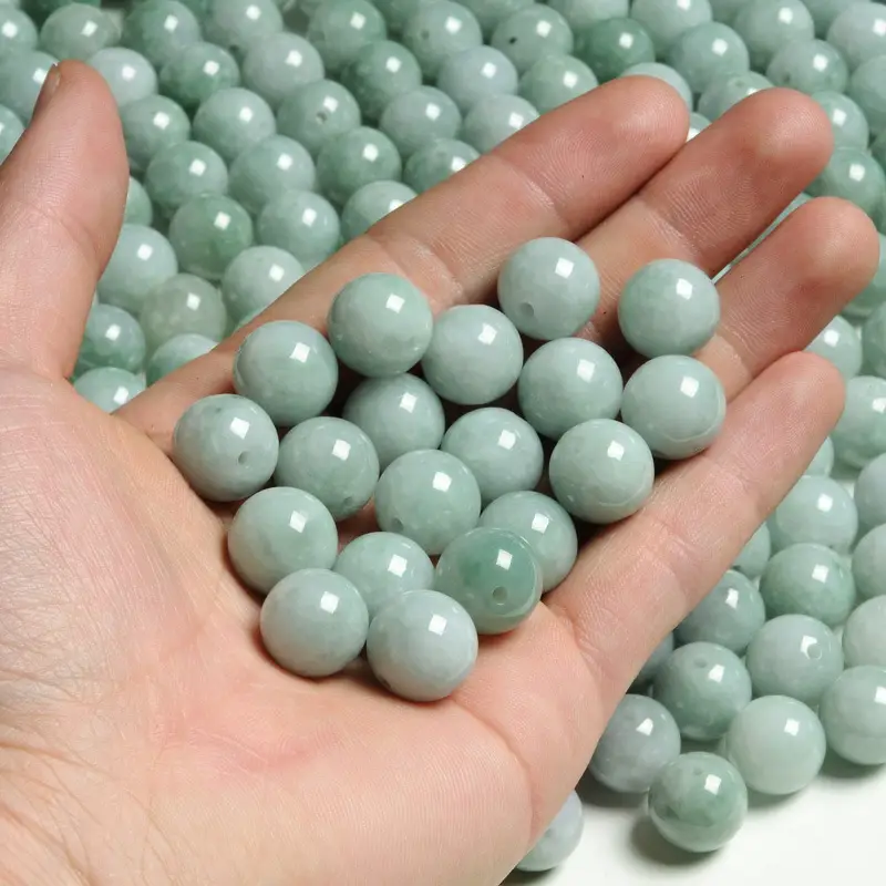 Green White Jade Loose Beads for DIY Jewelry — feature 5
