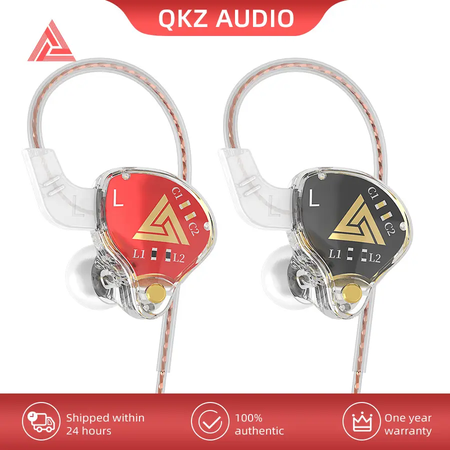 QKZ Audio Monitor Class Headphones with Wireless Control & Wheat Design