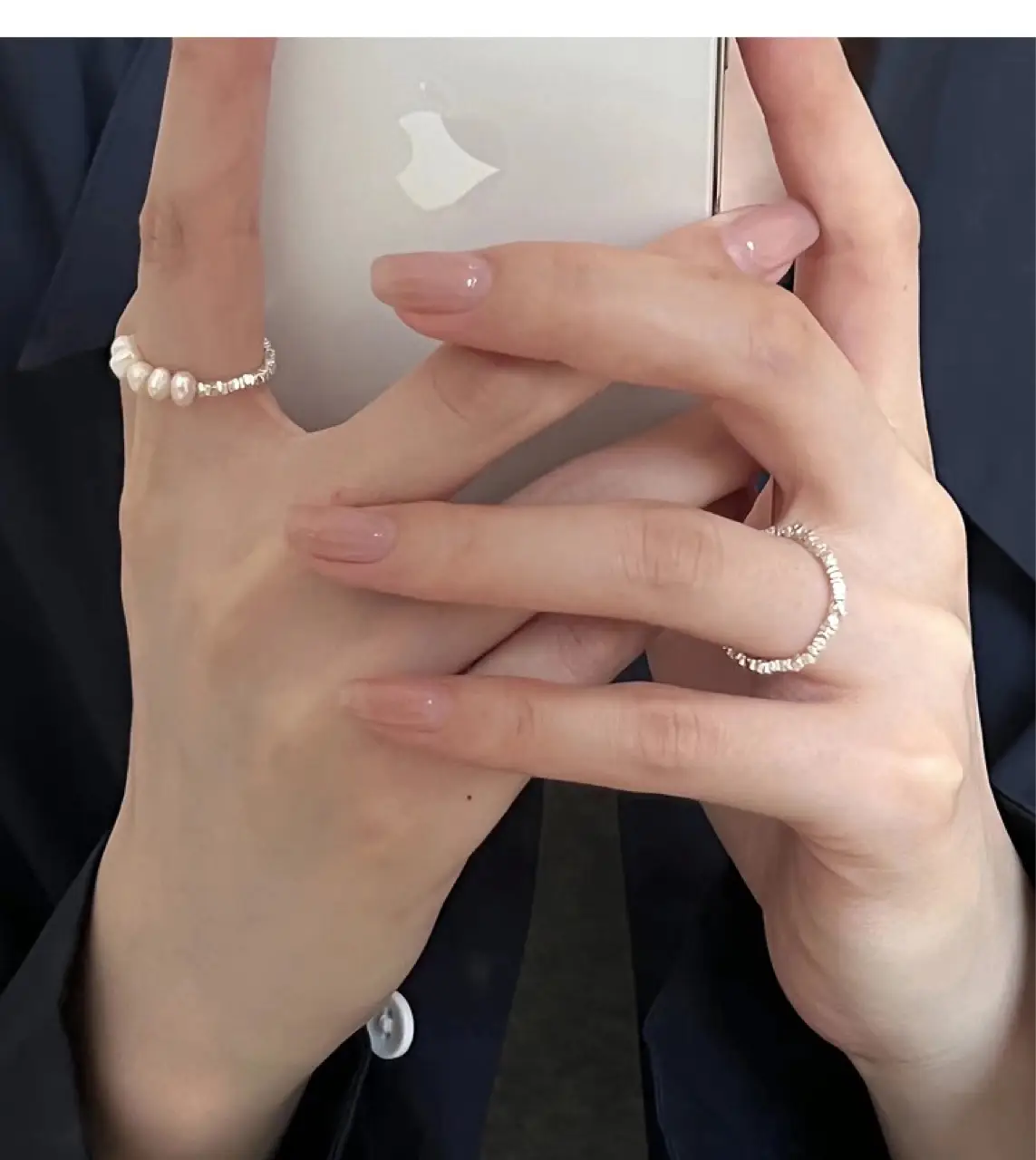 Broken Silver Pearl Ring for Women S925 Silver — feature 3