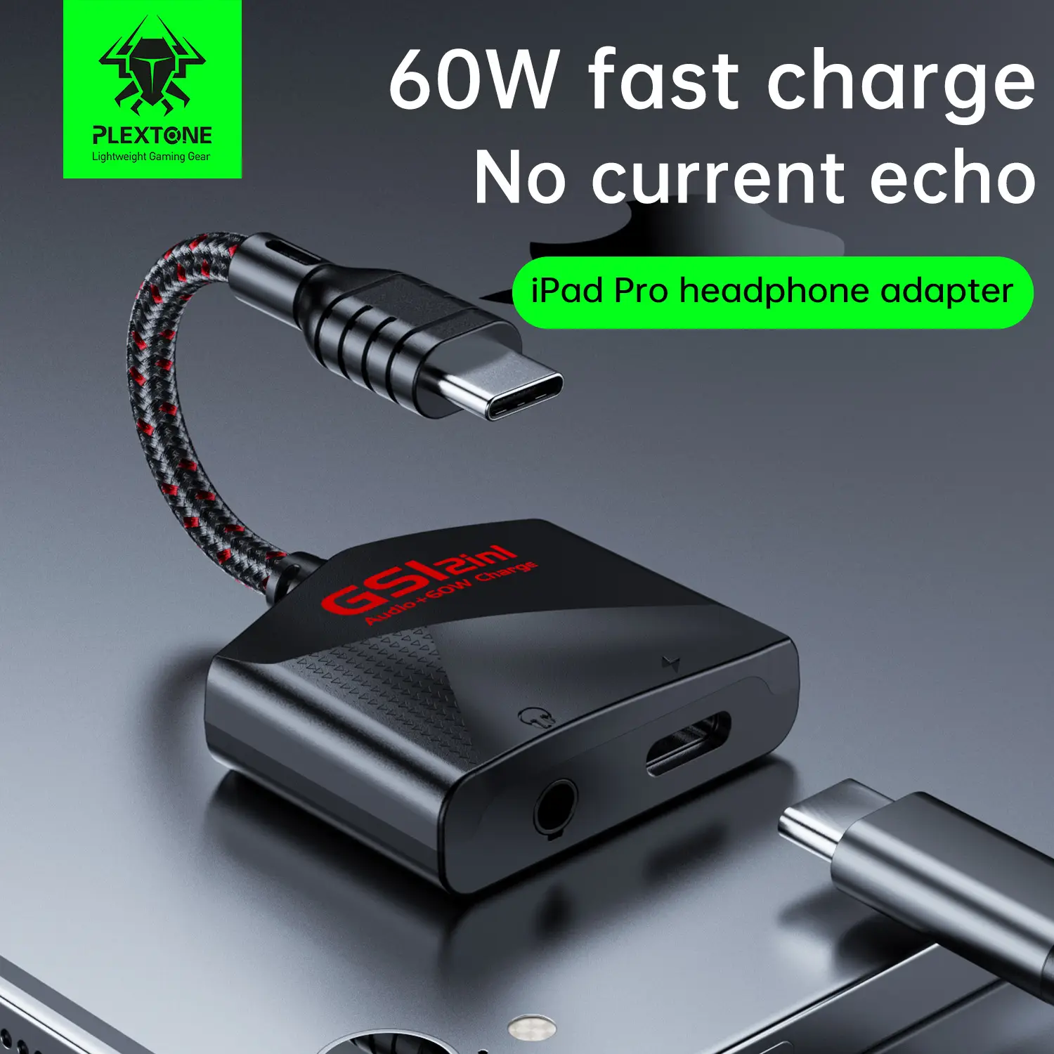 GS1 Two-in-One Gaming Audio Adapter Fast Charging Type-C - Image 2