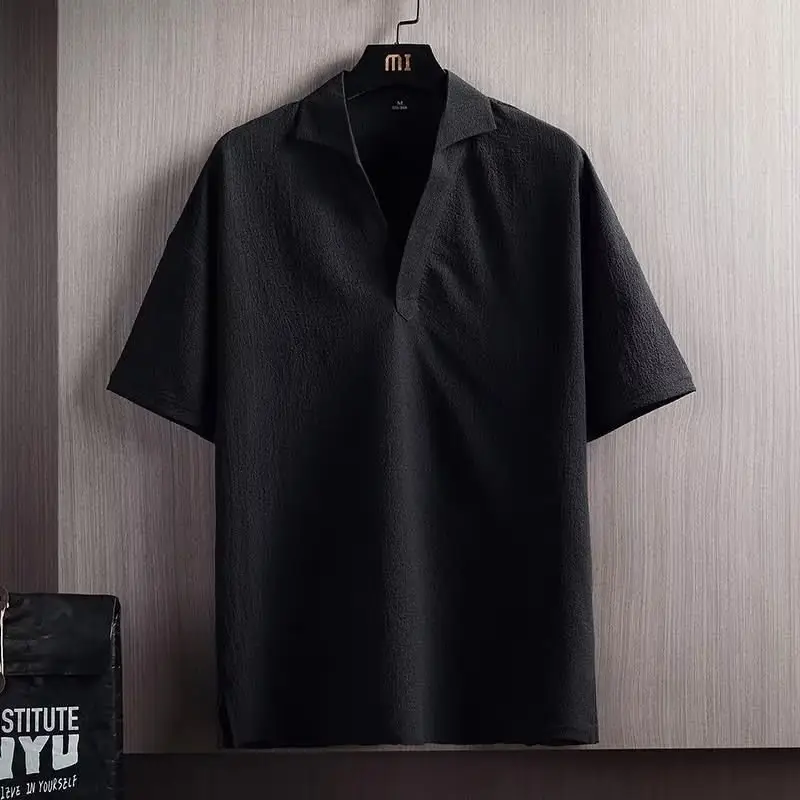 Men White Slim Fit Polo Shirt Short Sleeve Summer 2025 - Image 6