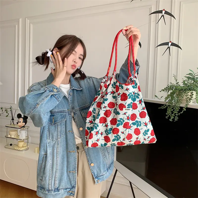 Fresh Floral Handbag for Women Summer Carry - Image 22