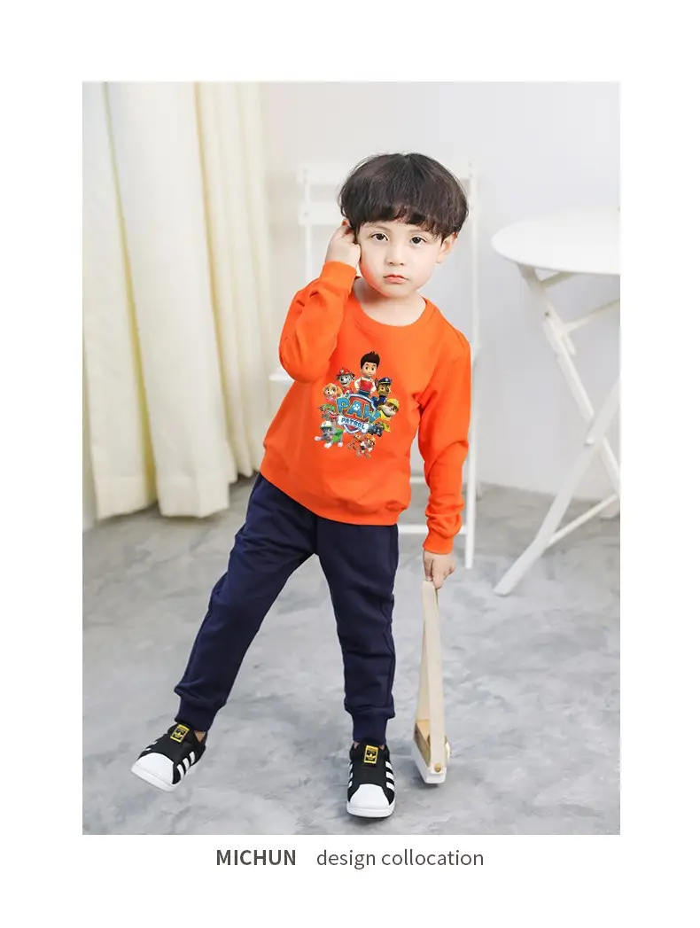 2023 Kids Cartoon Printed Green Sweatshirt Long Sleeve — feature 6