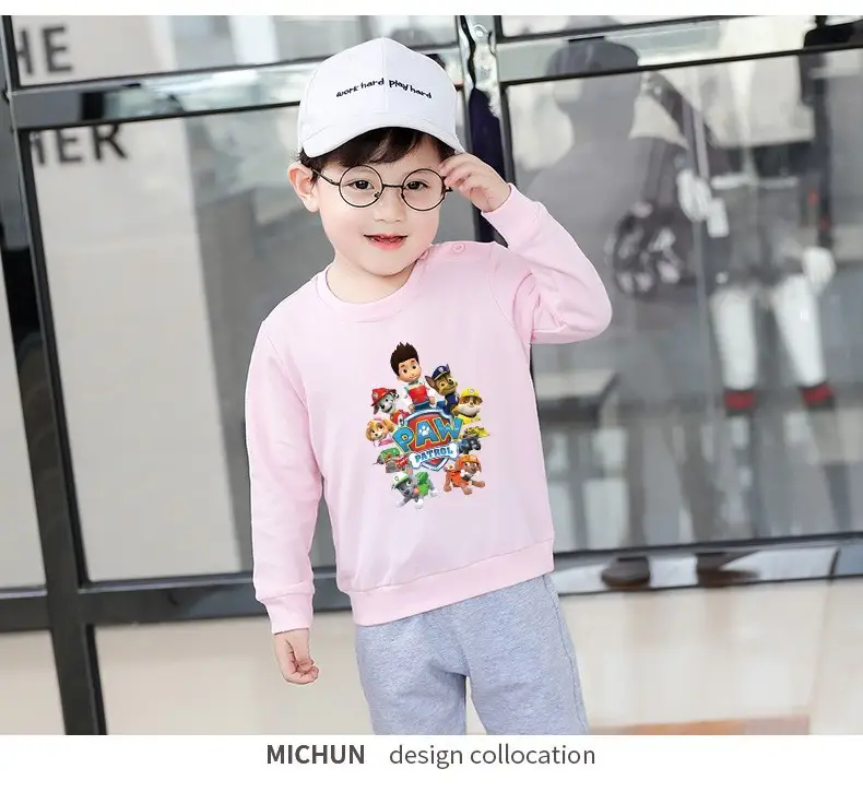 2023 Kids Cartoon Printed Green Sweatshirt Long Sleeve — feature 9