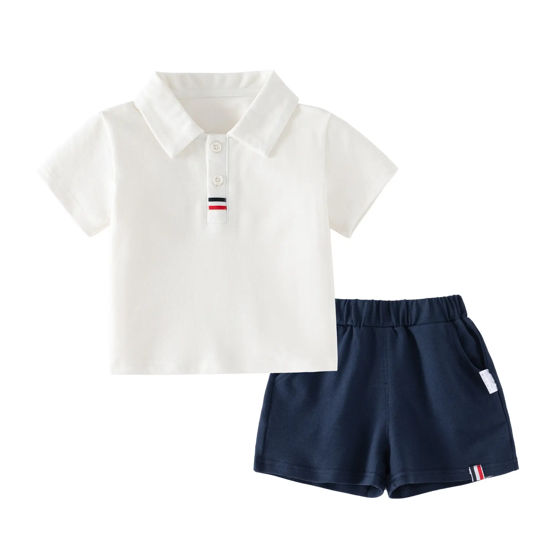 Baby Boys Polo Shirt White Short Sleeve Casual All-Match