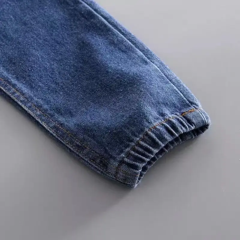 Blue Denim High-Waisted Boys Pants Small Medium - Image 5