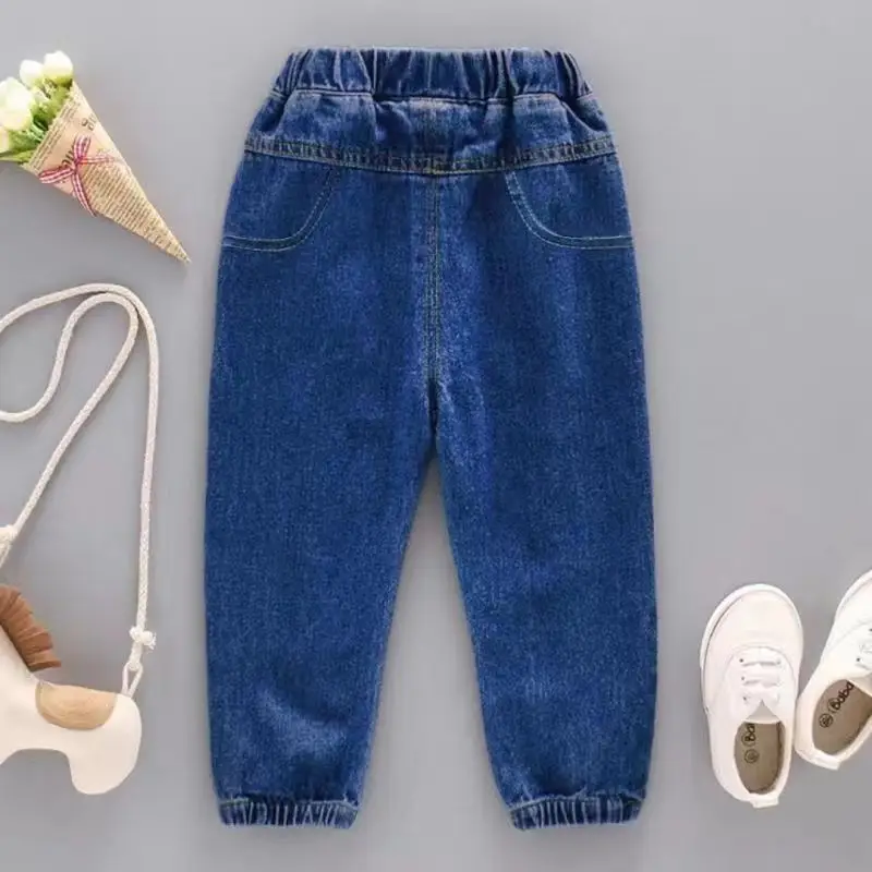 Blue Denim High-Waisted Boys Pants Small Medium — feature 9