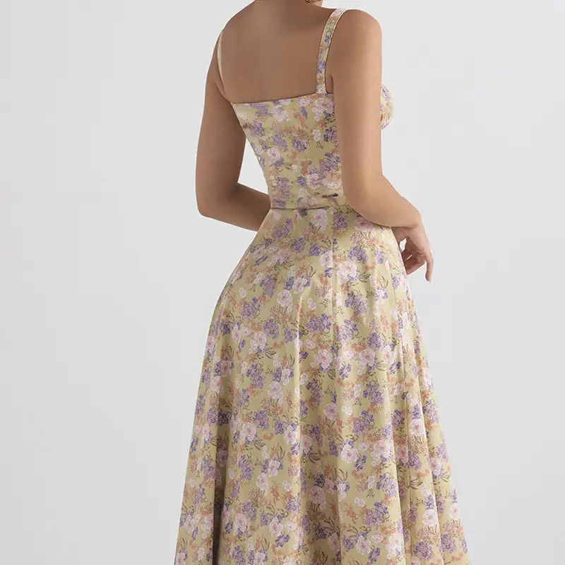Elegant Floral Strap Sleeveless Dress for Women — feature 45