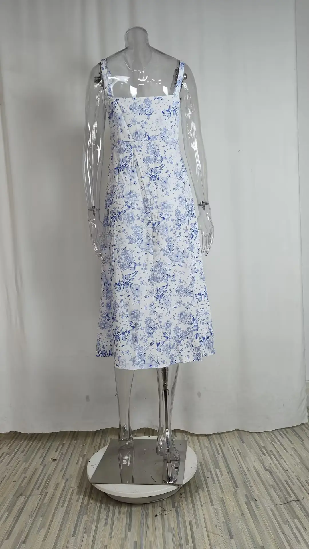 Elegant Floral Strap Sleeveless Dress for Women — feature 52