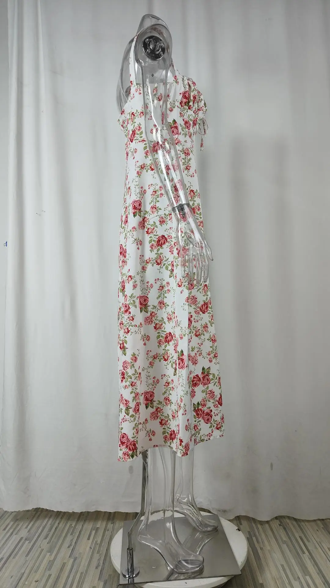 Elegant Floral Strap Sleeveless Dress for Women — feature 54