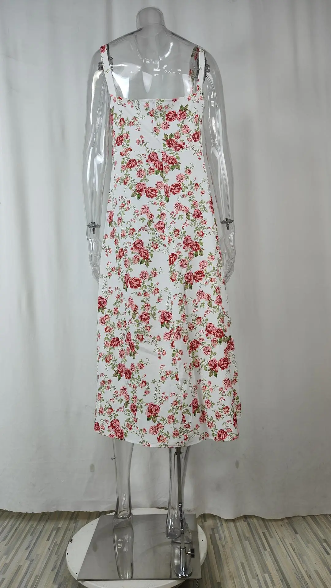 Elegant Floral Strap Sleeveless Dress for Women — feature 55
