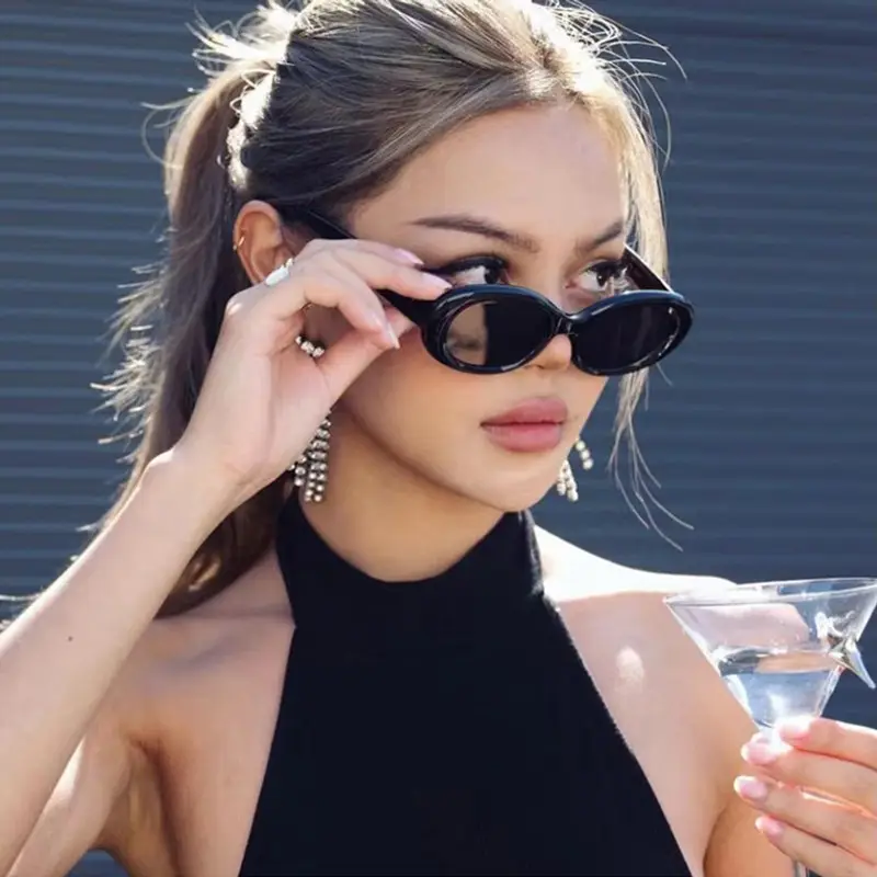 Women Retro Cat Eye Sunglasses UV400 Black β feature 1