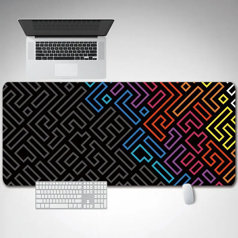 Cross-Border Gaming Mouse Pad Extra Large Black Grid - Image 2