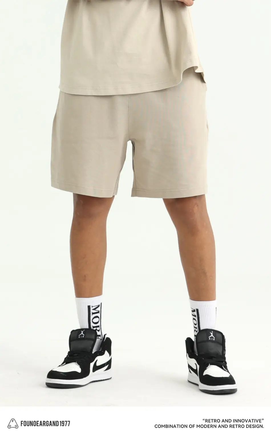 Men Drawstring Olive Shorts Knee Length Cotton — feature 13