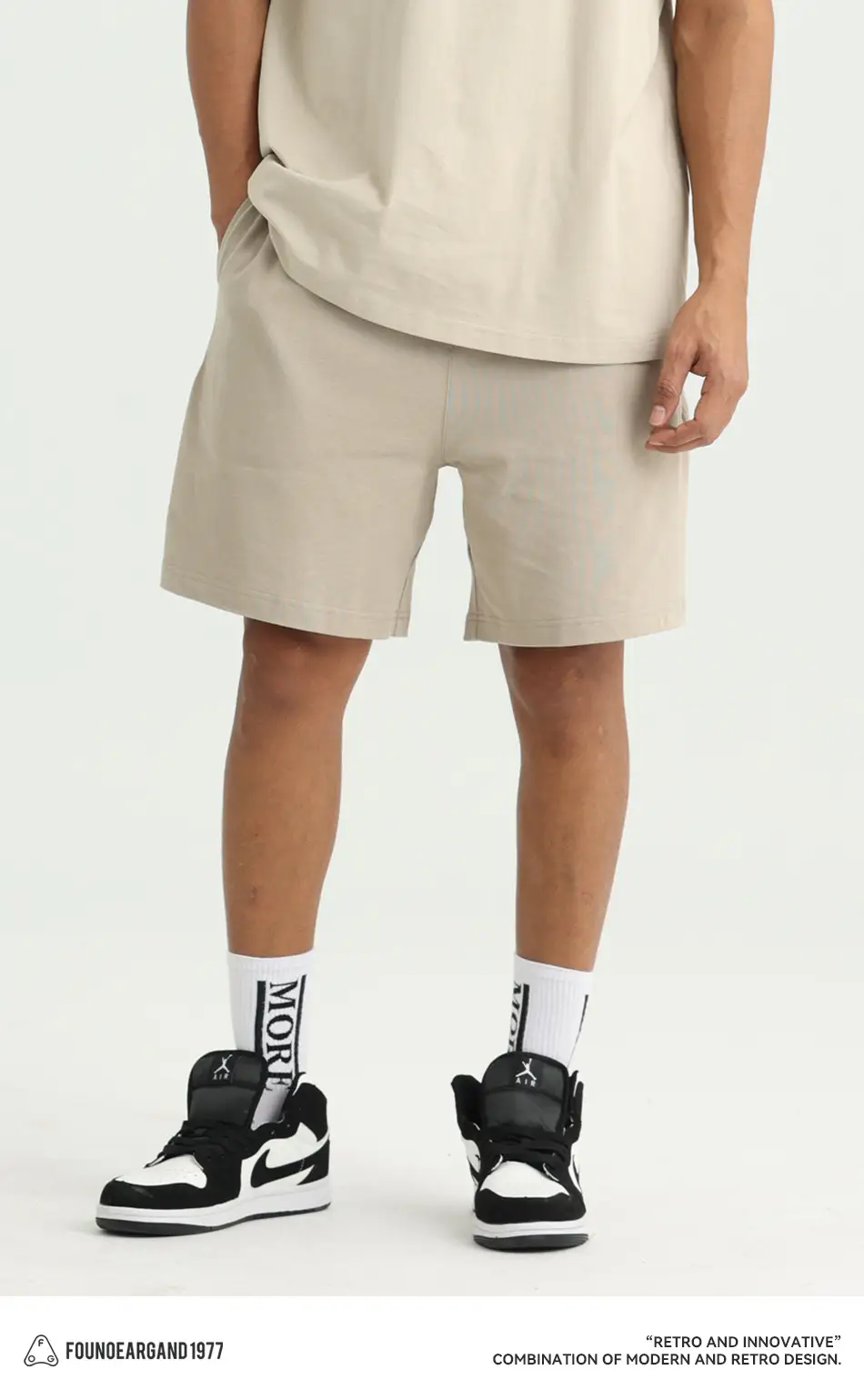Men Drawstring Olive Shorts Knee Length Cotton — feature 14