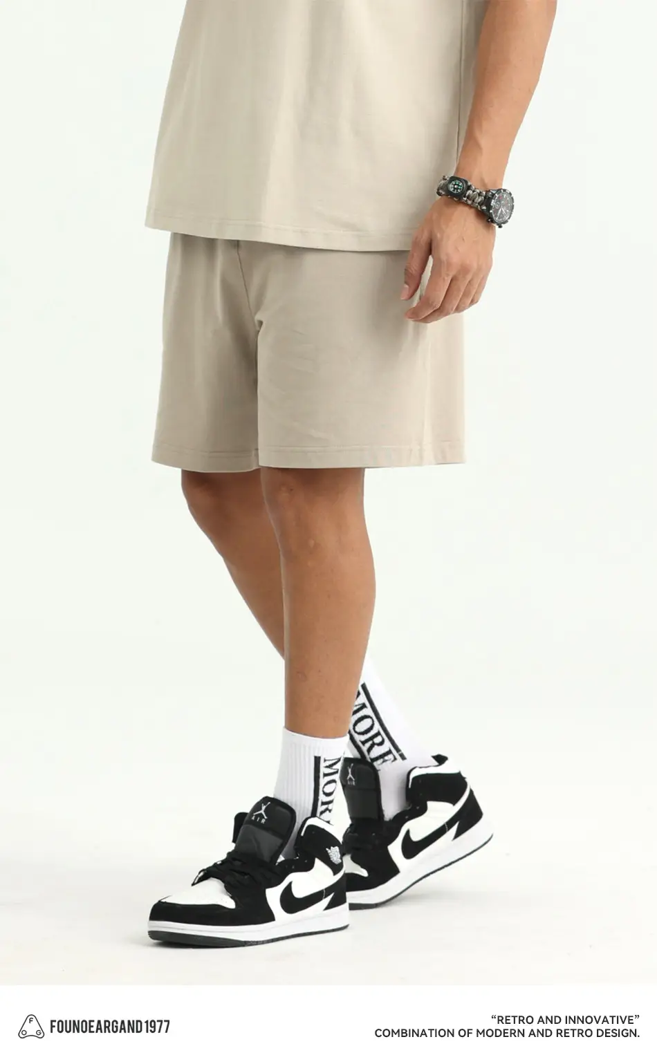 Men Drawstring Olive Shorts Knee Length Cotton — feature 16