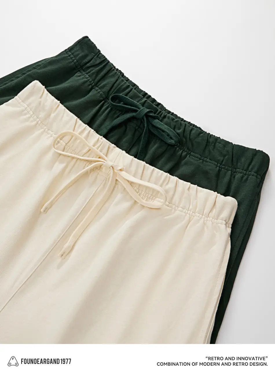 Men Drawstring Olive Shorts Knee Length Cotton — feature 25